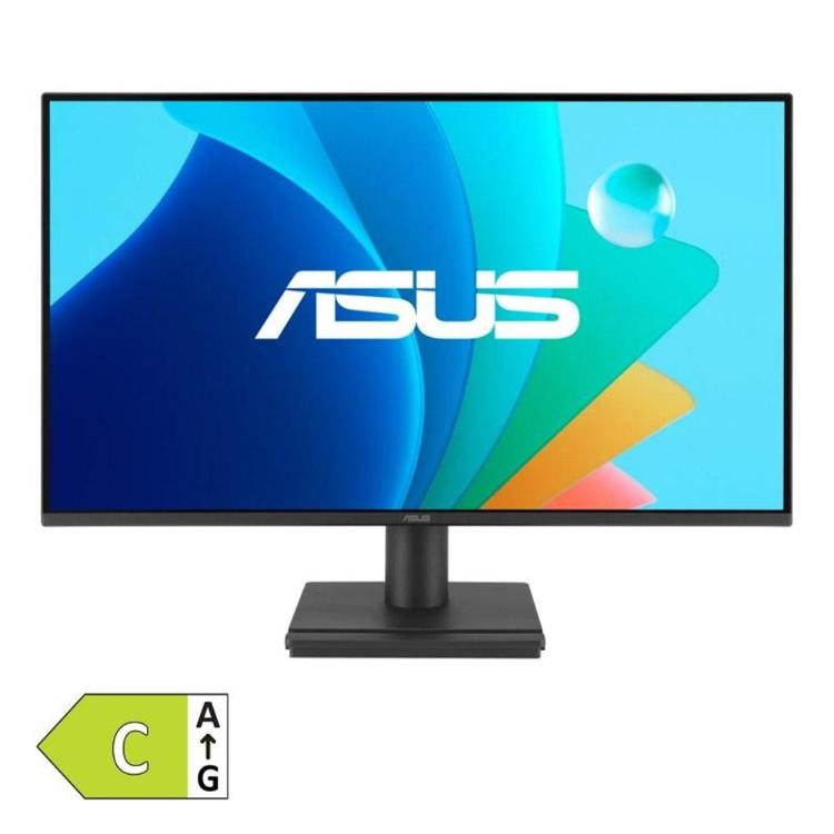 Energetska nalepka monitorja ASUS VA279HG prikazuje energijski razred C, porabo energije 12 kWh na 1000 ur delovanja, diagonalo zaslona 27 palcev (69 cm) ter ločljivost 1920 × 1080 slikovnih pik (Full HD).