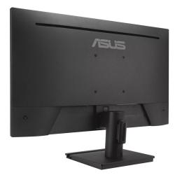 ASUS monitor z elegantnim črnim dizajnom, ozkimi robovi zaslona in ergonomskim stojalom omogoča udobno delo ter kakovosten prikaz vsebin v domačem ali poslovnem okolju.