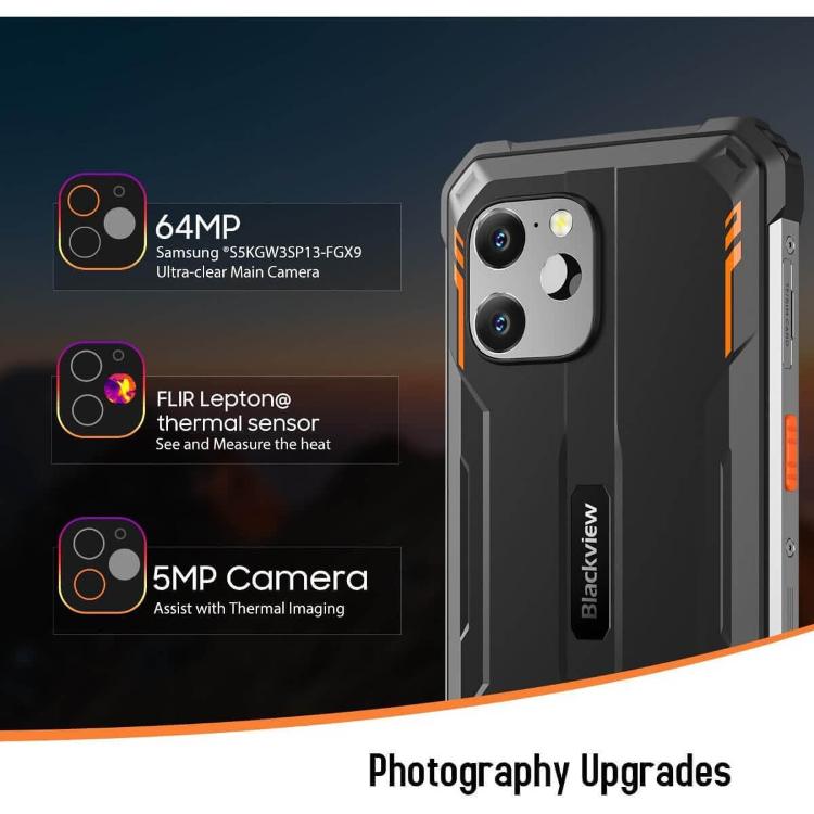Pametni robustni telefon Blackview BV8900, 8 GB + 256 GB, z vgrajeno termalno kamero