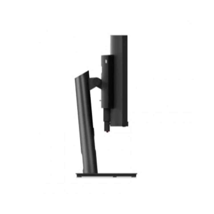 Lenovo ThinkVision P49w‑30, stranski pogled, ukrivljen zaslon, nastavljiva višina, nagib in vrtenje.