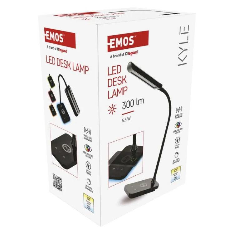 Namizna LED svetilka Emos KYLE, črna