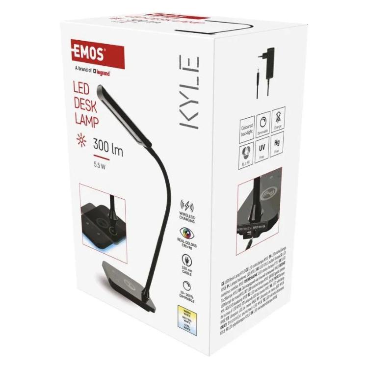 Namizna LED svetilka Emos KYLE, črna