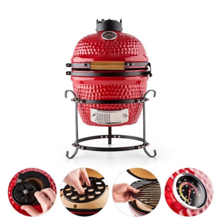 Keramični žar kamado Klarstein PRINCESIZE, črna barva_2