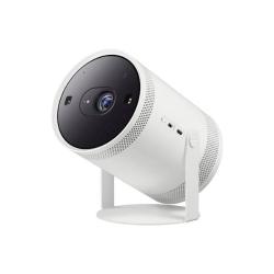Samsung The Freestyle LFF3CLA, kompakten LED projektor z nastavljivim kotom, objektiv in priključki USB‑C.