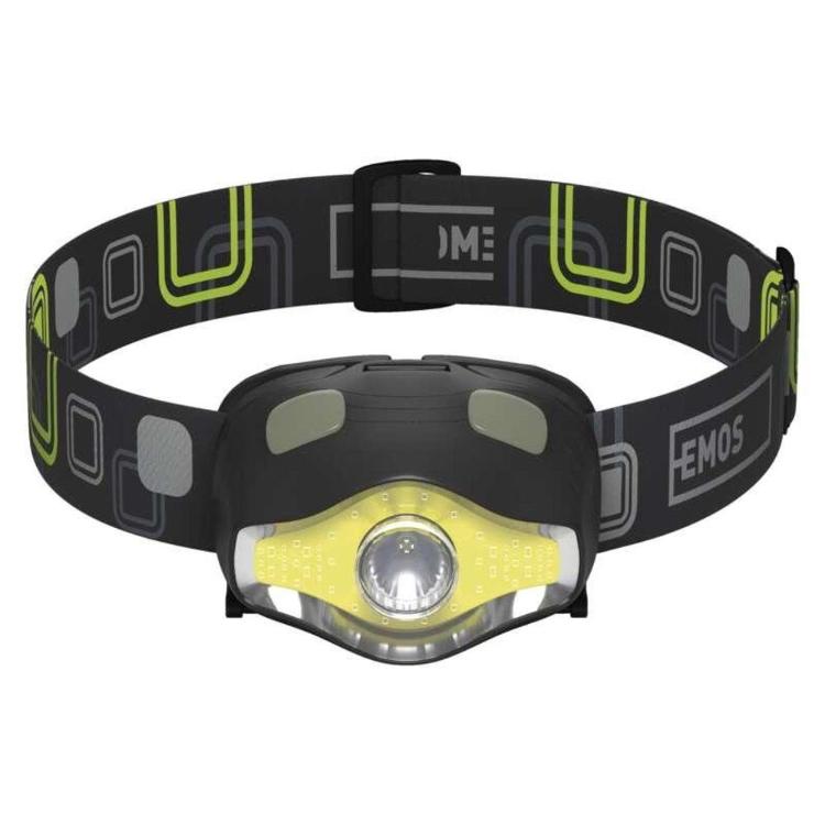 Naglavna LED svetilka Emos 3W LED + COB