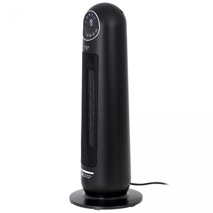 Keramični pokončni grelnik Adler LCD 2200W, črn