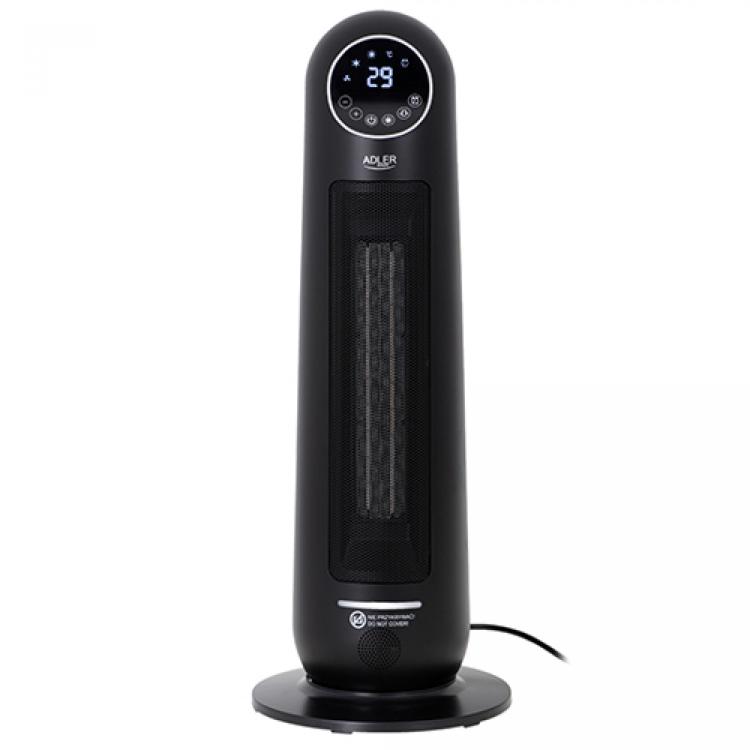 Keramični pokončni grelnik Adler LCD 2200W, črn