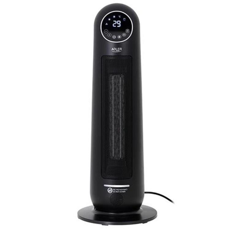 Keramični pokončni grelnik Adler LCD 2200W, črn