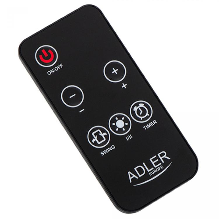 Keramični pokončni grelnik Adler LCD 2200W, črn