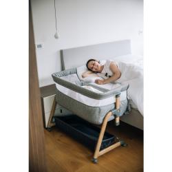 Obposteljna posteljica s predalom FreeON Bliss, siva