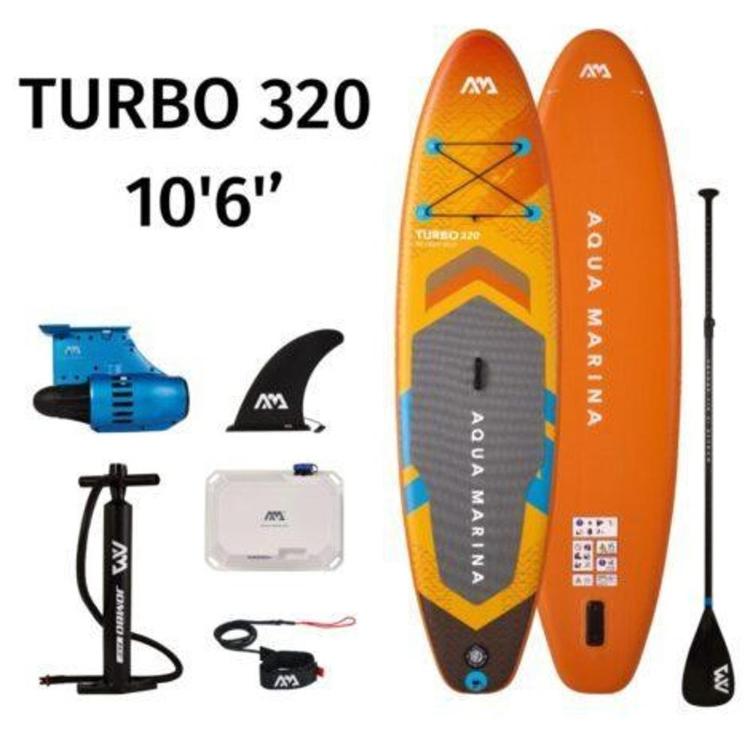 Napihljiva SUP deska Aqua Marina Turbo 320 10’6”, z električnem motorjem
