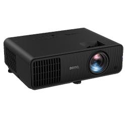 Kompakten projektor BenQ z modernim črnim dizajnom, prezračevalnimi režami visoke zmogljivosti in nastavljivimi nogicami predstavlja idealno rešitev za konferenčne sobe, učilnice in domači kino.