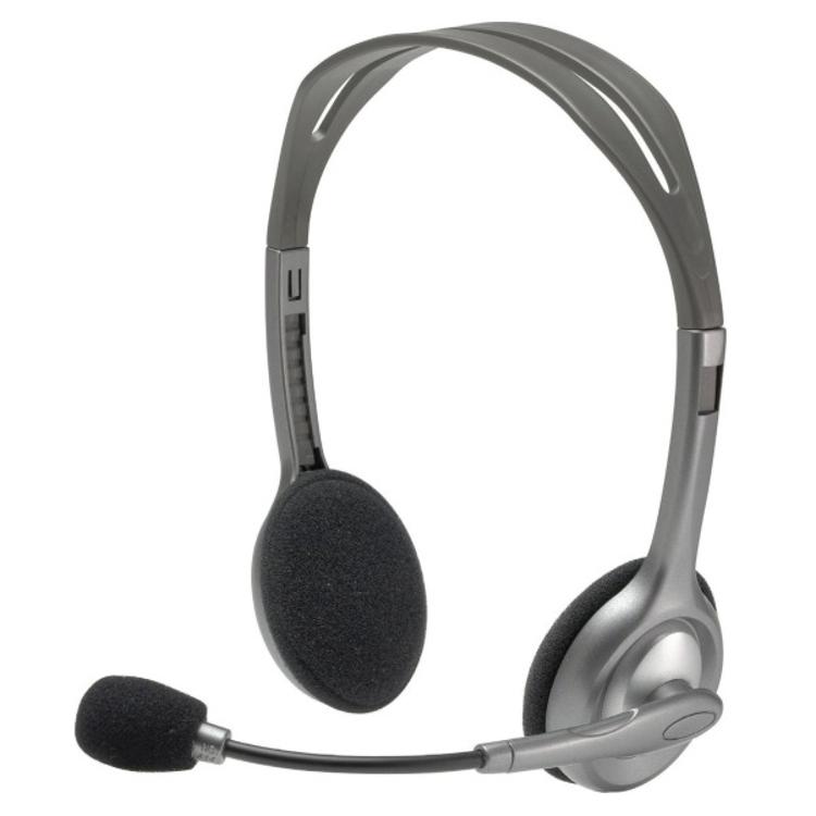 Logitech H110 sive slušalke z mikrofonom