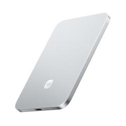 Prenosna baterija Xiaomi Ultra Thin Magnetic 15W 5000 GL, srebrna, s tankim ohišjem in magnetnim pritrjevanjem.