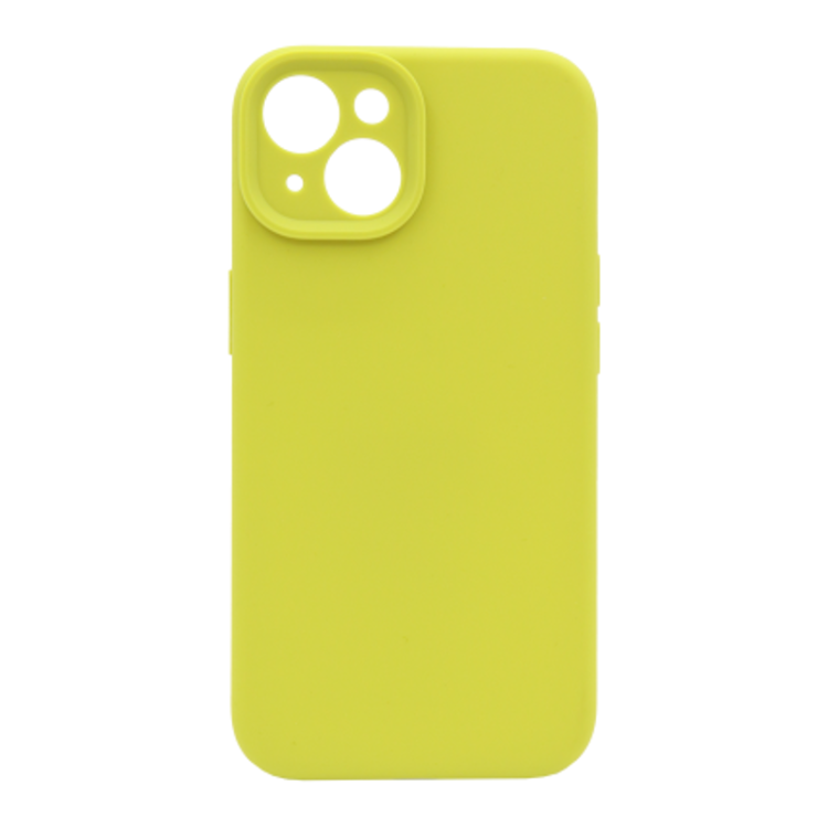 Silikonski ovitek (liquid silicone) za Apple iPhone 15 Plus, Soft, rumeno zelena