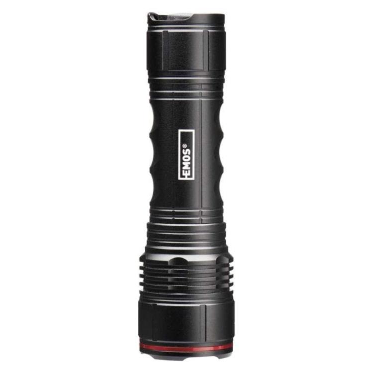 Ročna LED svetilka Emos 330 lm, 3× AAA, fokus, kovinska
