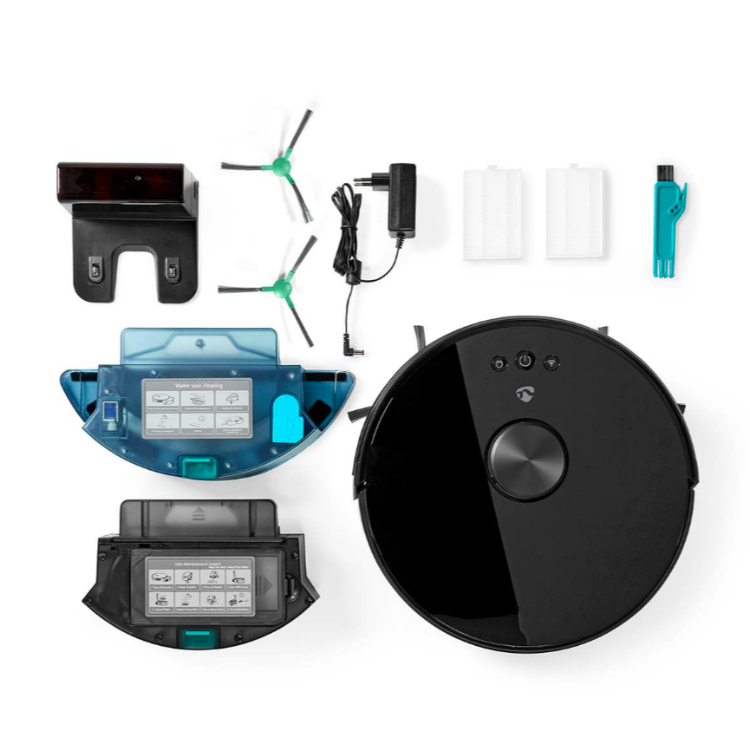 Robotski sesalnik Nedis WIFIVCL001CBK WIFI 3V1