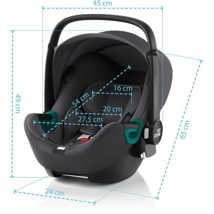 Avtosedež Britax Römer i-size 40-87 cm Baby-Safe iSense, fossil grey