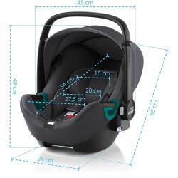 Avtosedež Britax Römer i-size 40-87 cm Baby-Safe iSense, fossil grey