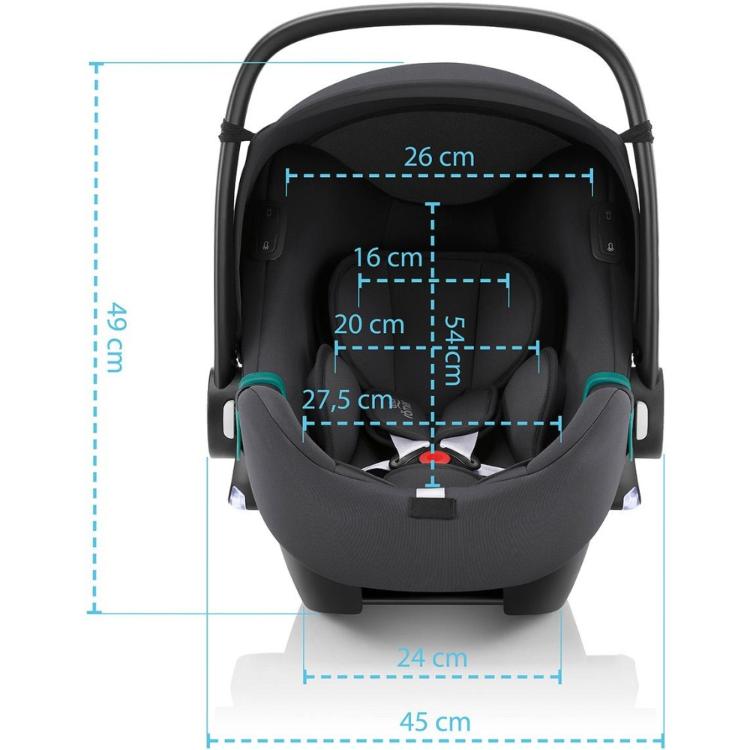 Avtosedež Britax Römer i-size 40-87 cm Baby-Safe iSense, fossil grey