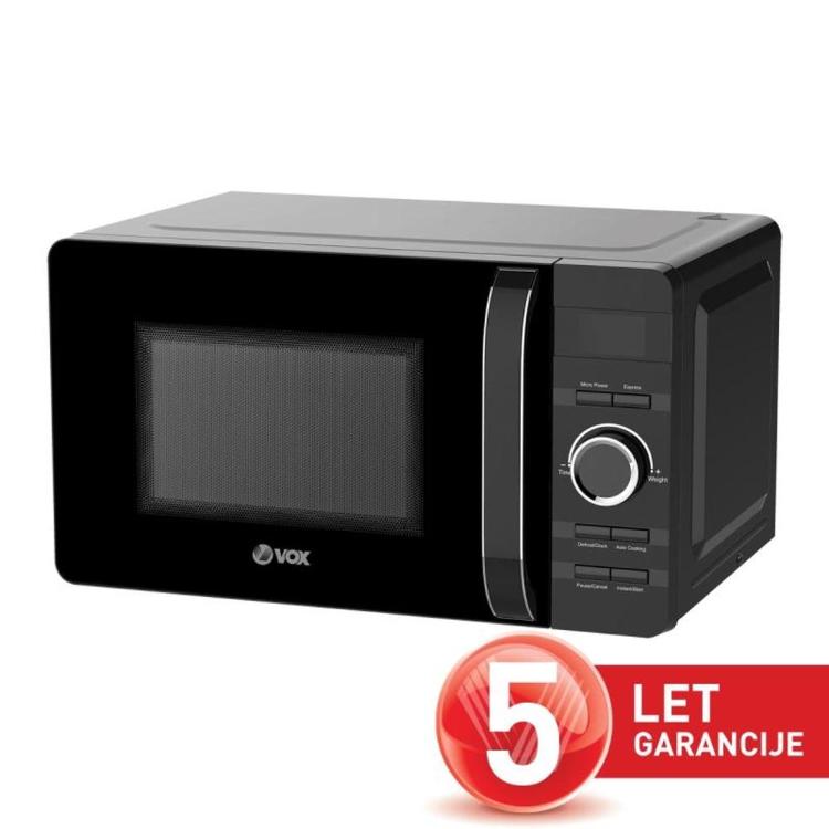 Mikrovalovna pečica VOX MD30B, 20 L, 700 W, črna