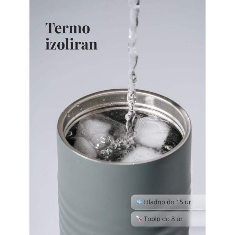 Termo izolirana steklenička Equa ohranja pijačo hladno do 15 ur in toplo do 8 ur