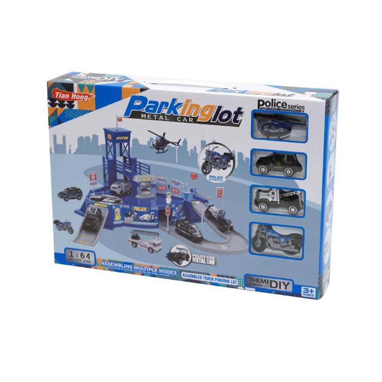 Set policija Parking lot s 4 vozili