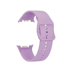 Vijoličen silikonski pašček z gladko mat površino, nastavljivo zaponko in zračnimi luknjami, za Samsung Galaxy Watch8 (40mm / 44mm) (22mm).