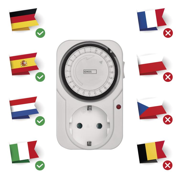 Razdelilec Schuko P5522  z mehansko stikalno uro