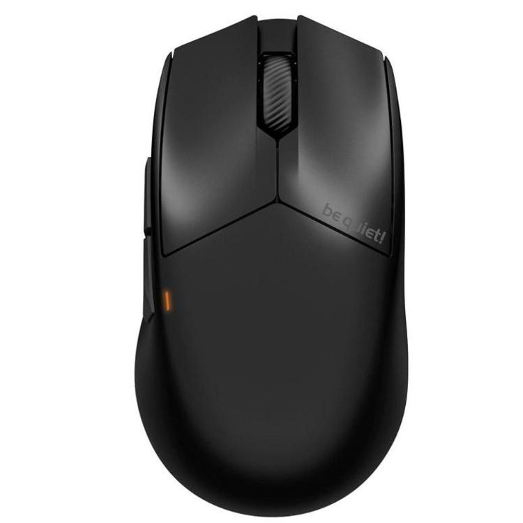 Brezžična miška be quiet! z ergonomsko obliko, natančnim drsnim koleščkom in programabilnima stranskima gumboma omogoča udobno ter učinkovito delo in igranje.