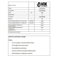 Steklokeramični štedilnik VOX CHT5105 IX, 4x steklokeramika