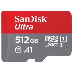 Spominska kartica SanDisk MicroSDXC 512GB Ultra, 150MB / s, UHS-I, C10, A1, adapter