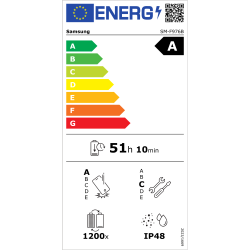 Copilot said: Samsung Galaxy Z Fold8 Ultra (SM‑F976B) – energijska nalepka EU, razred energijske učinkovitosti A, avtonomija baterije 51 h 10 min, zaščita IP48.
