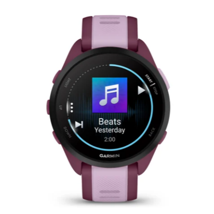 Pametna ura Garmin Forerunner 165 Music, temno vijoličen/svetlo vijoličen