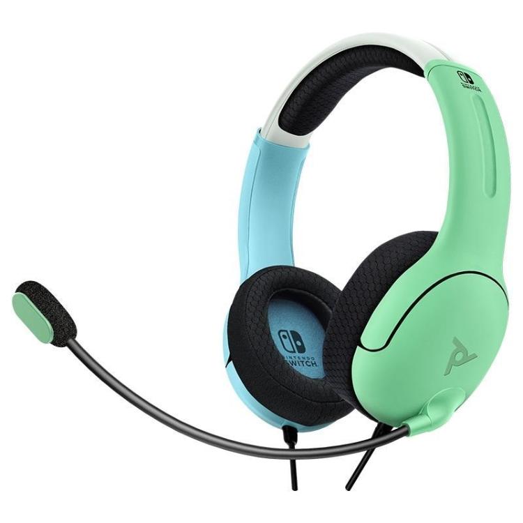 Slušalke PDP LVL40 Chat Headset za Nintendo Switch, modro-zelene