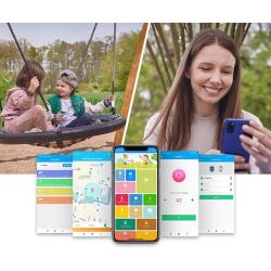 Starostniška / otroška pametna ura Forever Siva ST-100 4G LTE, 1.47'' zaslon, črna
