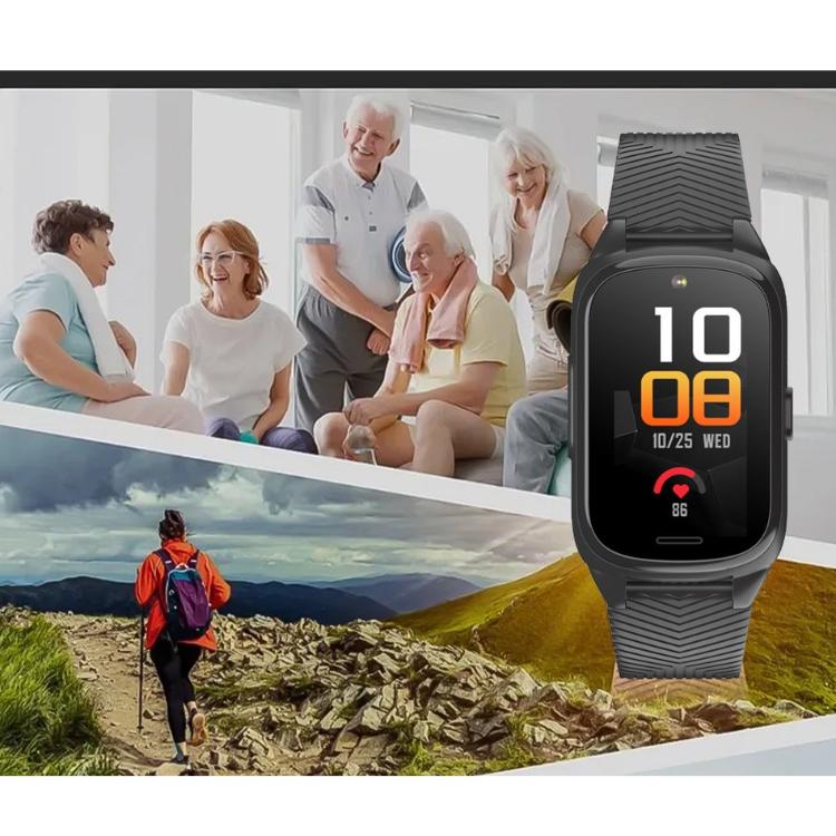 Starostniška / otroška pametna ura Forever Siva ST-100 4G LTE, 1.47'' zaslon, črna