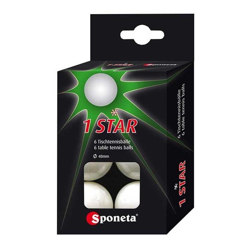 Žogice za namizni tenis Sponeta 1 Star (6 kom.)_1