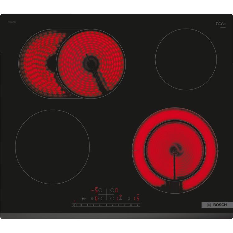 Steklokeramična kuhalna plošča Bosch PKN631FP2E, 60 cm