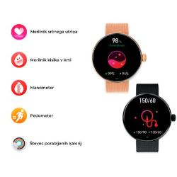 Pametna ura Forever ForeVive 5 SB-365, 1.3" AMOLED zaslon, IP68, srebrna 
