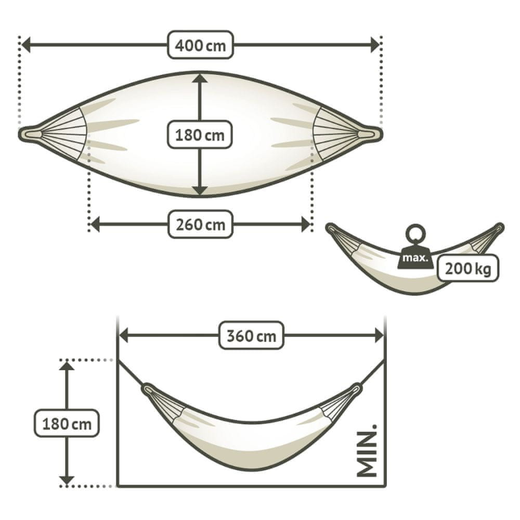 Viseča mreža La Siesta Brisa Vanilla Kingsize