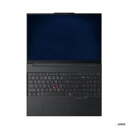 Lenovo ThinkPad E16 G4 R5AI 16/512 WUXGA, NOS pogled od zgoraj na tipkovnico s številčnico, TrackPointom in veliko sledilno ploščico.