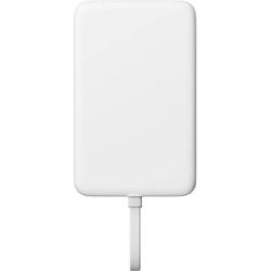 Prenosna baterija Xiaomi 33W 10000, bela, sprednji pogled z vgrajenim kablom in kompaktno zasnovo.