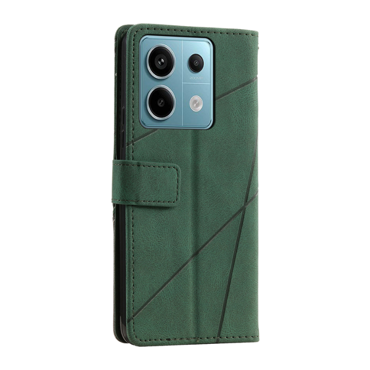 Preklopna torbica za Xiaomi Redmi Note 13 Pro, WLGO-Lines, zelena