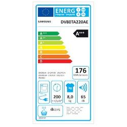 Sušilni stroj Samsung DV80TA220AE/LE, 8 kg, A+++