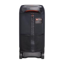 Zadnja stran prevleke JBL PartyCover 320 z zaprto zadrgo in mrežastima žepoma za dodatke.