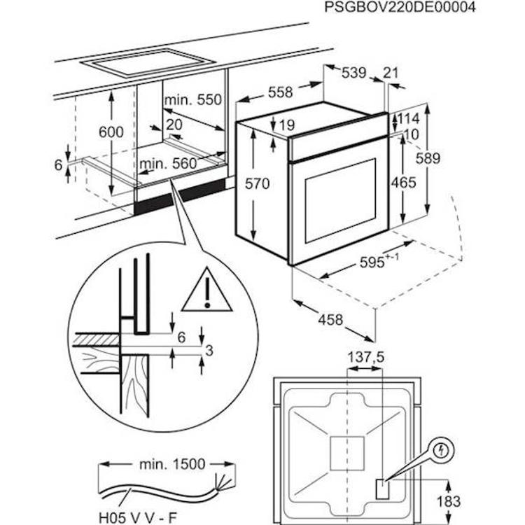 Vgradna pečica Electrolux EOF5H40BX, SurroundCook