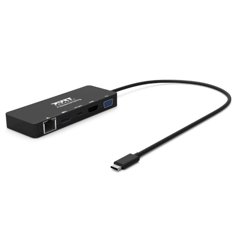 Priklopna postaja PORT Type-C, potovalni, HDMI, VGA, USB-A, USB-C, RJ-45