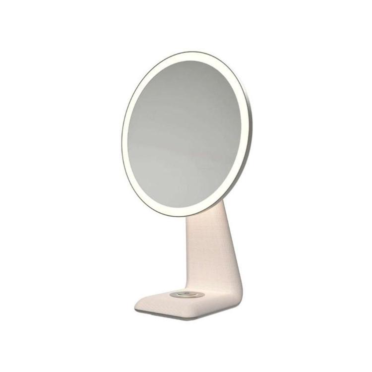 Kozmetično ogledalo Cecotec FaceCare Mirror Design z okroglim zrcalom in stabilnim namiznim stojalom.