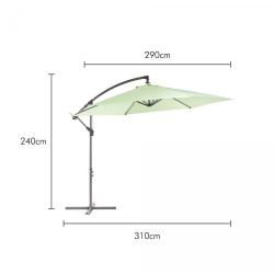 Senčnik VonHaus UV30+, 3m, zelen